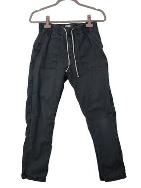 Pact M Dark Gray Organic Cotton Blend Pants Elastic Drawstring